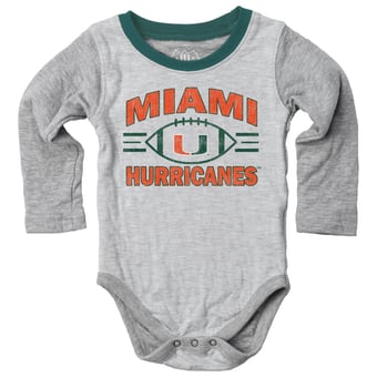 Infant Wes & Willy  Heather Gray Miami Hurricanes Jie Jie Hopper Set