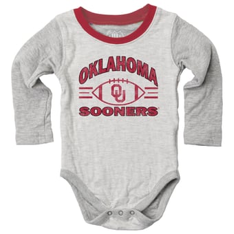 Infant Wes & Willy  Heather Gray Oklahoma Sooners Jie Jie Hopper Set