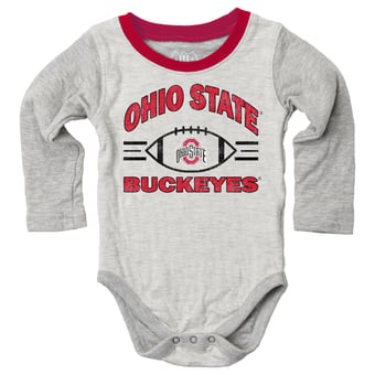 Infant Wes & Willy  Gray Ohio State Buckeyes Jie Jie Hopper Set