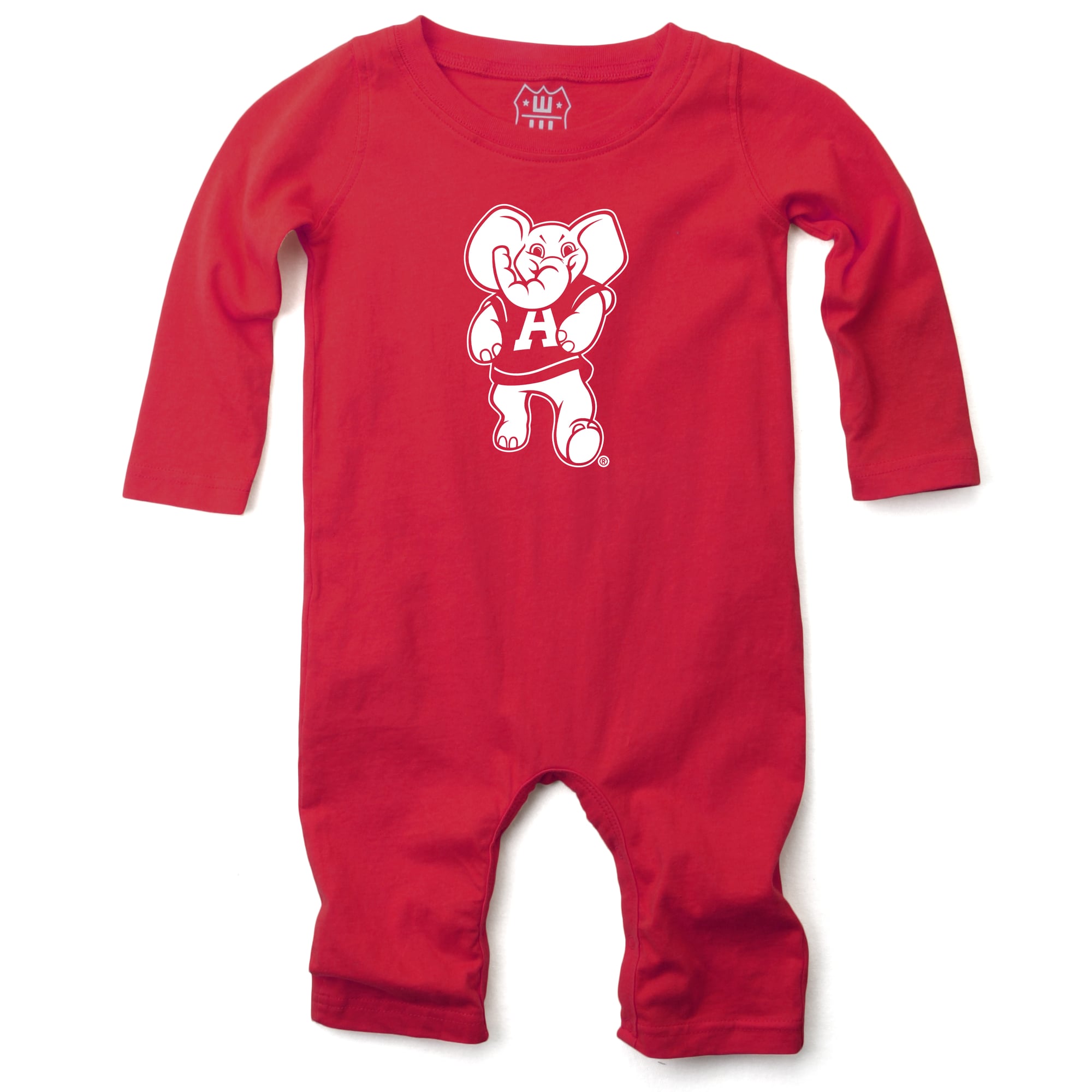 Infant Wes & Willy  Red Alabama Crimson Tide Long Sleeve Romper
