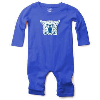 Infant Wes & Willy  Royal Kentucky Wildcats Long Sleeve Romper