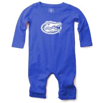 Infant Wes & Willy  Royal Florida Gators Long Sleeve Romper