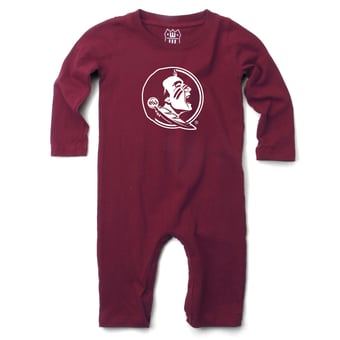Infant Wes & Willy  Garnet Florida State Seminoles Long Sleeve Romper