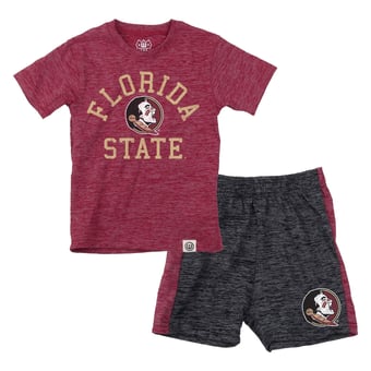 Toddler Wes & Willy  Garnet Florida State Seminoles Cloudy Yarn T-Shirt and Shorts Set