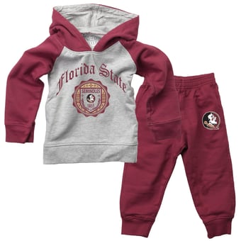 Infant Wes & Willy  Garnet Florida State Seminoles Raglan Hoodie and Sweatpants Set