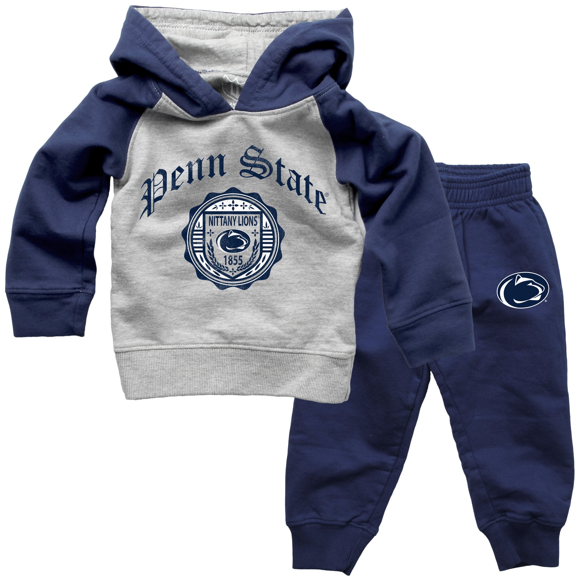 Infant Wes & Willy  Navy Penn State Nittany Lions Raglan Hoodie and Sweatpants Set