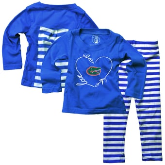 Girls Infant Wes & Willy Royal Florida Gators Long Sleeve Top and Pant Set