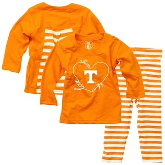 Girls Infant Wes & Willy Tennessee Orange Tennessee Volunteers Long Sleeve Top and Pant Set