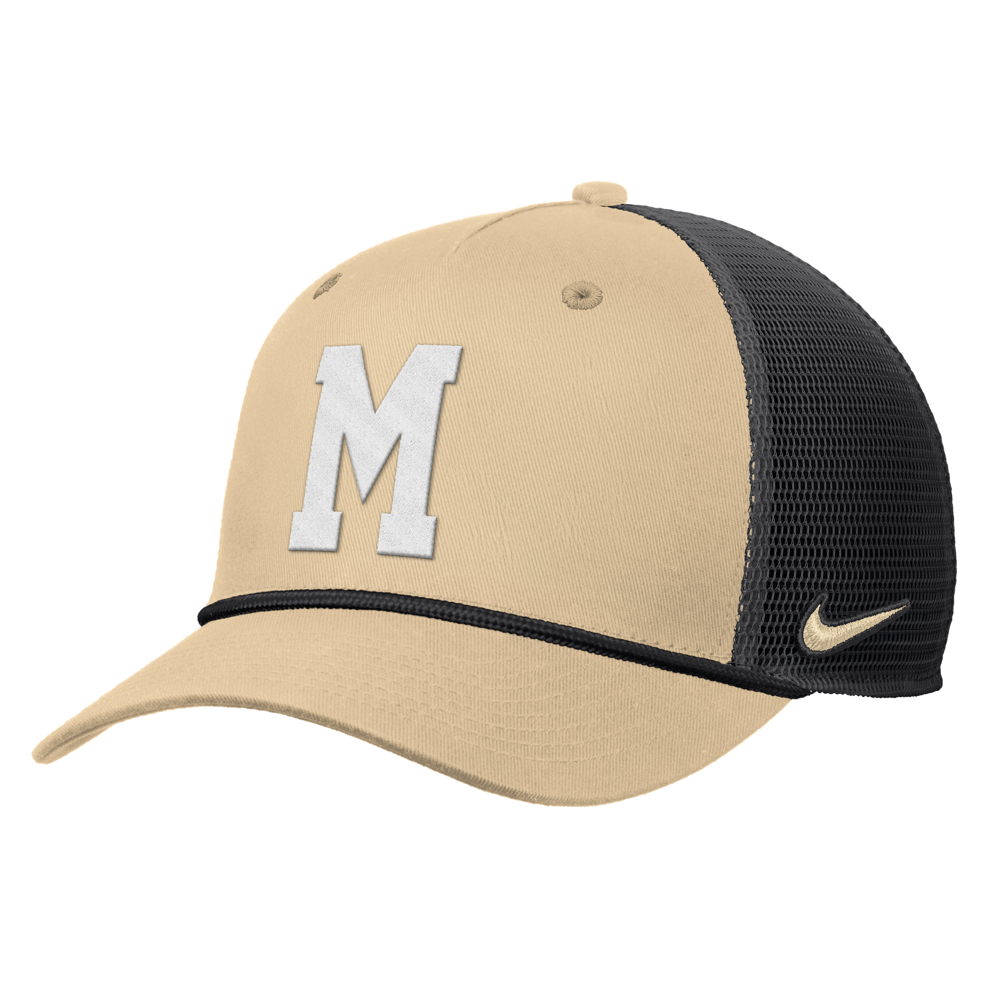 Men's Nike Gold Missouri Tigers 100th Anniversary Rise Visor Rope Trucker Adjustable Hat