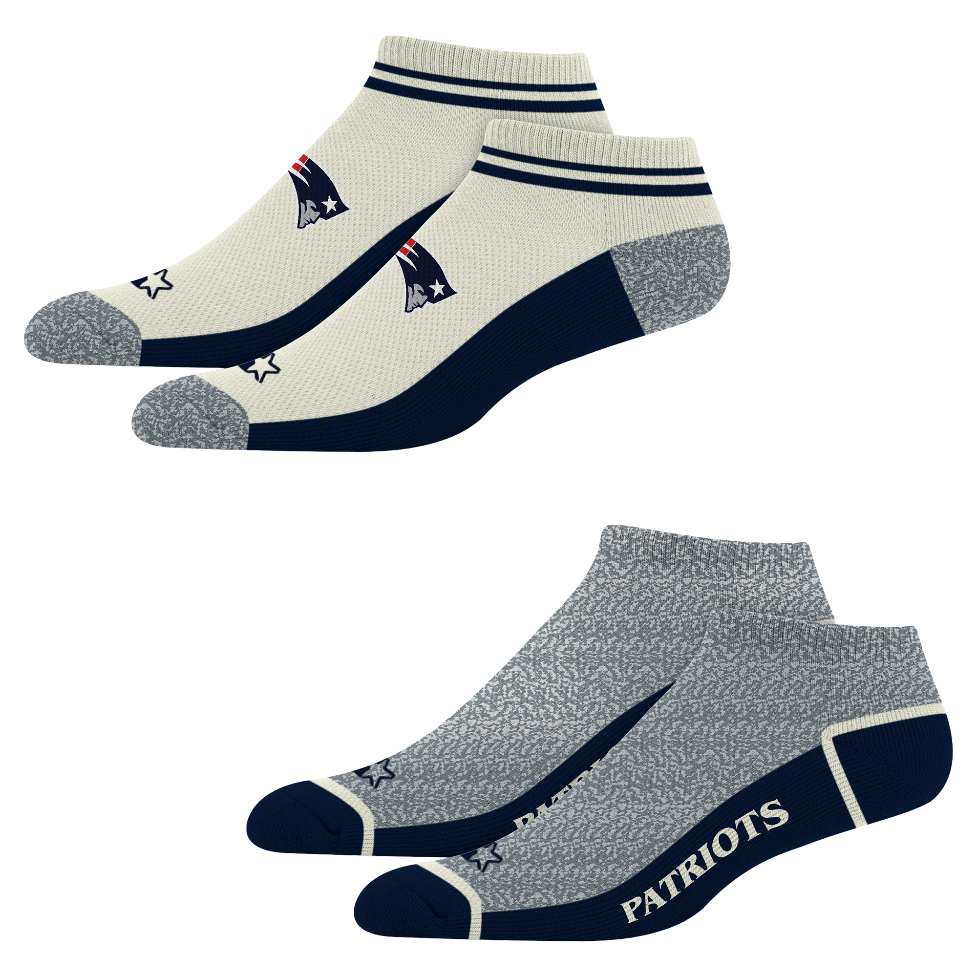 Unisex Starter New England Patriots Two-Pack Double Play Ankle Socks