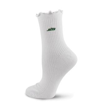 Women's PRO Compression  White New York Jets Logo Lettuce Hem Quarter Socks