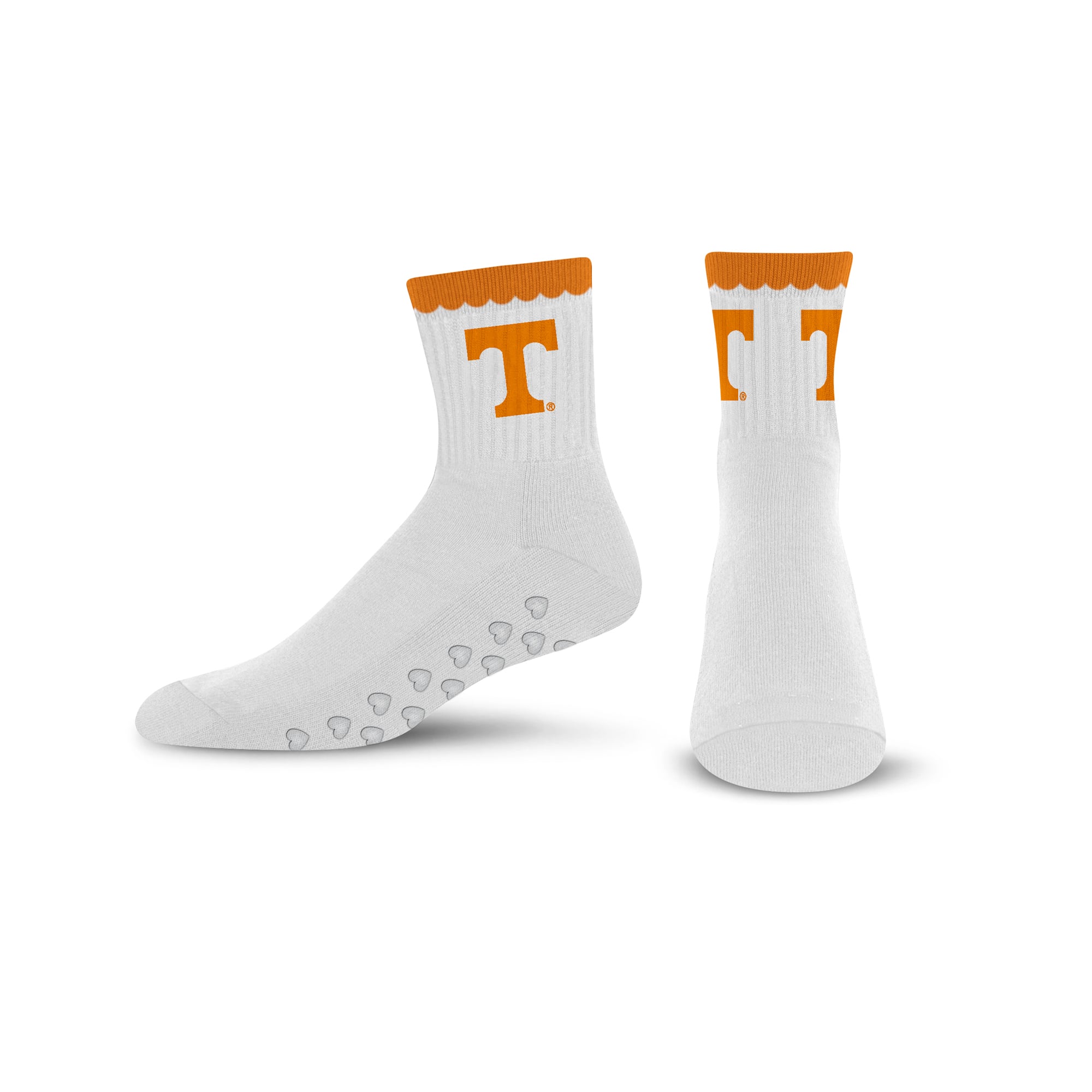 Women's PRO Compression  Tennessee Volunteers White Heartshape Grippers Yoga-Pilates Quarter Socks