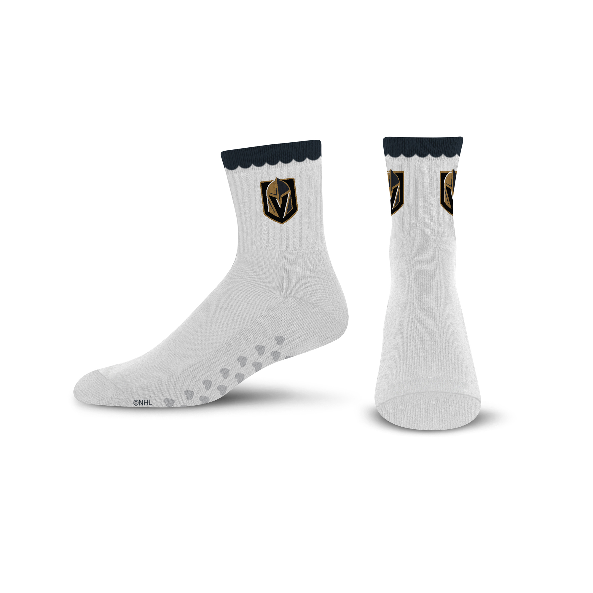 Women's PRO Compression  Vegas Golden Knights White Heartshape Grippers Yoga-Pilates Quarter Socks