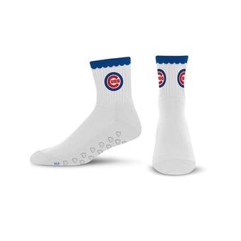 Women's PRO Compression  Chicago Cubs White Heartshape Grippers Yoga-Pilates Quarter Socks