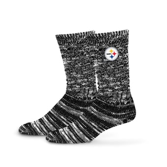Women's PRO Compression  Black Pittsburgh Steelers Slouchy Slub Textured Boyfriend Socks