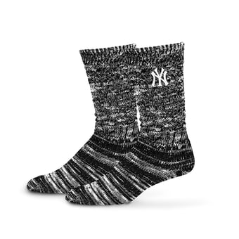 Women's PRO Compression  Black New York Yankees Slouchy Slub Textured Boyfriend Socks