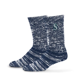 Women's PRO Compression  Navy Seattle Mariners Slouchy Slub Textured Boyfriend Socks