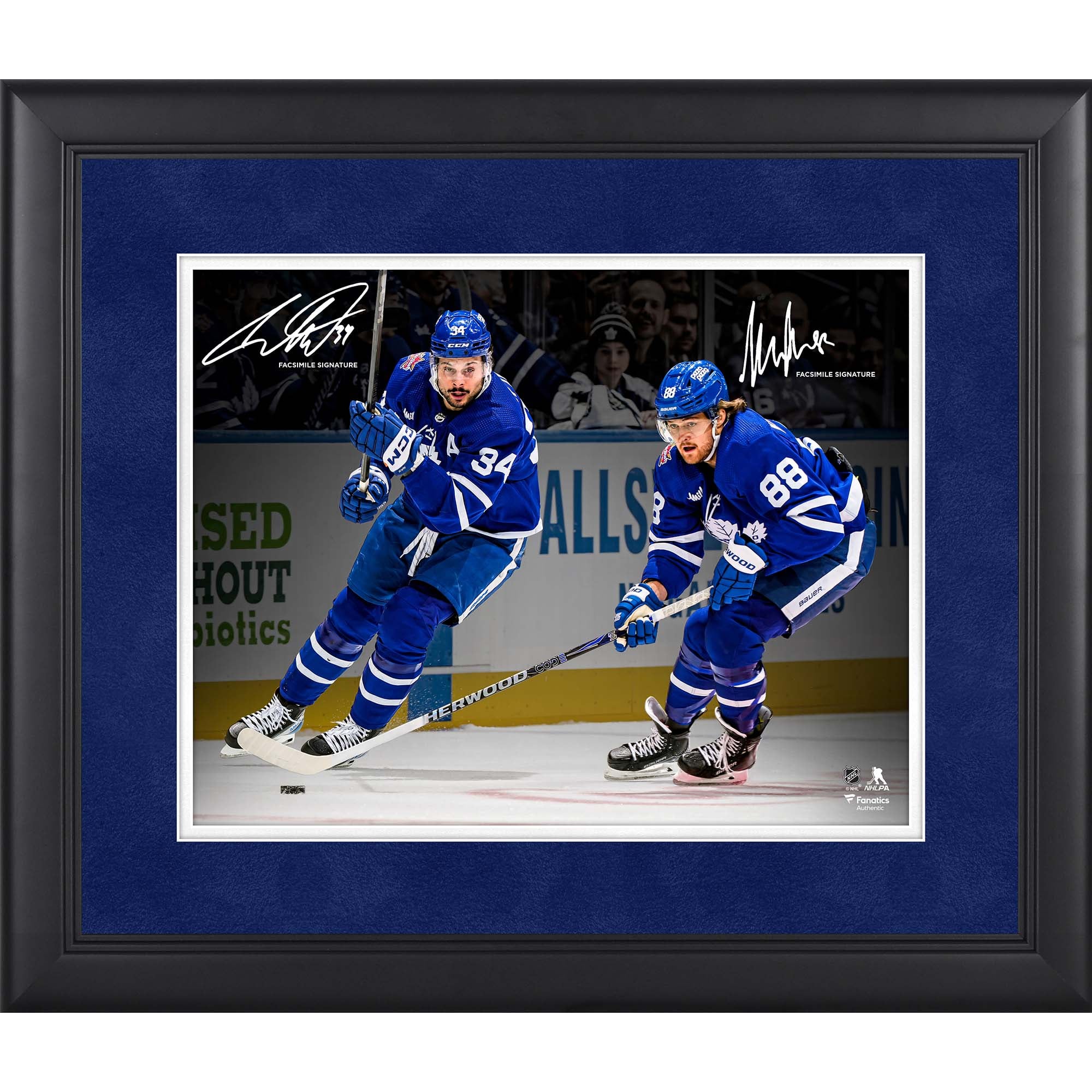 Auston Matthews & William Nylander Toronto Maple Leafs Facsimile Signature Framed 11" x 14" Spotlight Photograph