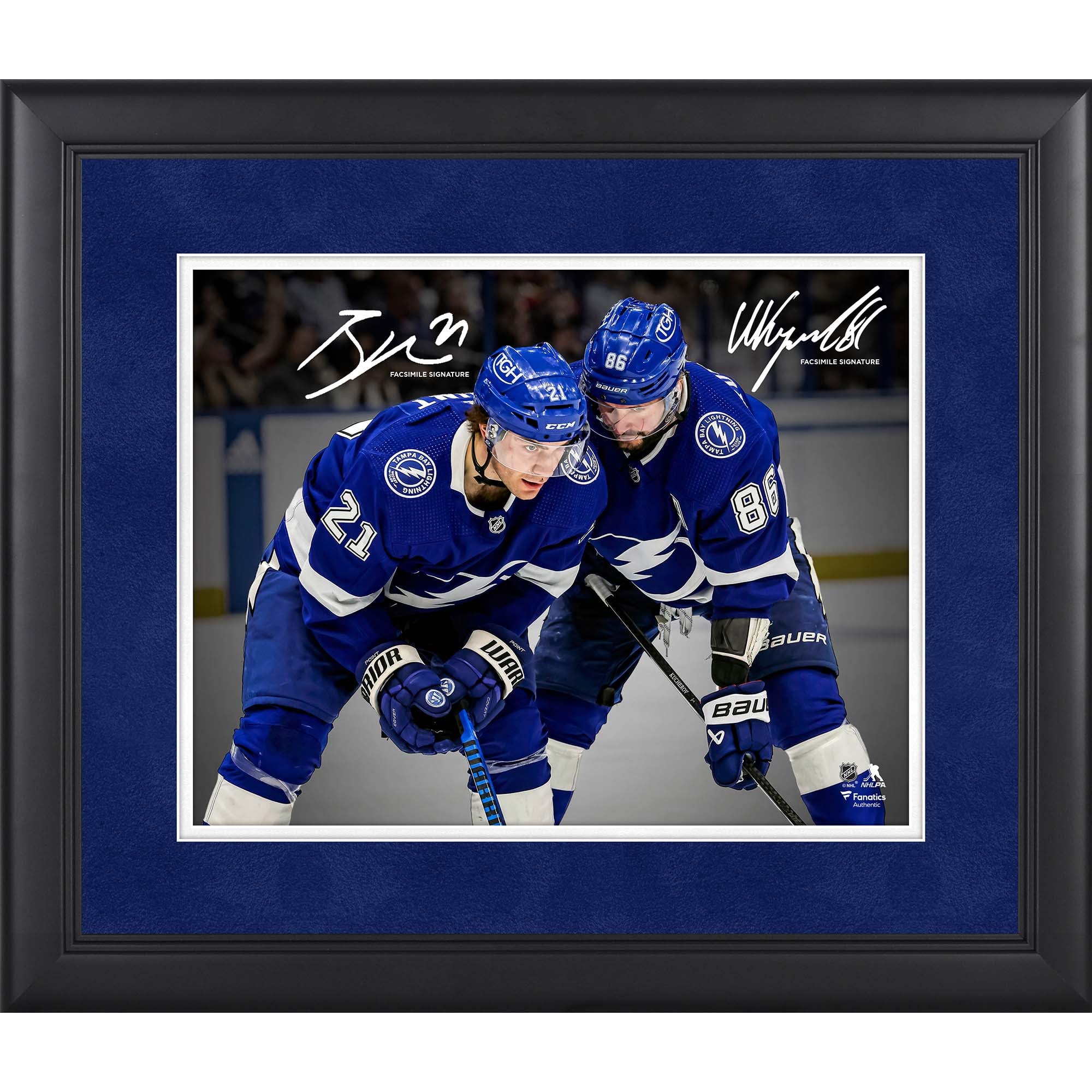 Nikita Kucherov & Brayden Point Tampa Bay Lightning Facsimile Signature Framed 11" x 14" Spotlight Photograph