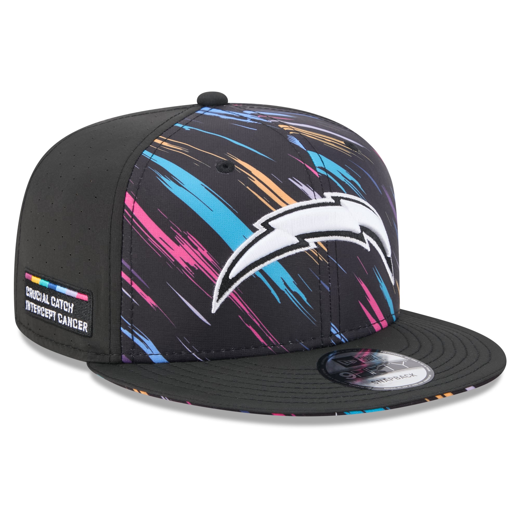 Men's New Era Black Los Angeles Chargers 2026 NFL Crucial Catch 9FIFTY Snapback Hat