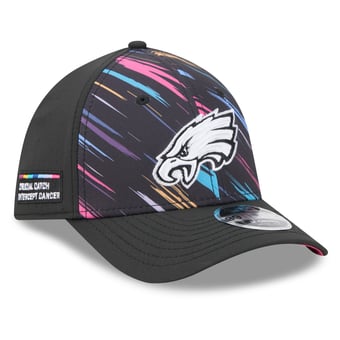 Men's New Era Black Philadelphia Eagles 2026 NFL Crucial Catch 39THIRTY M-Crown Stretch Hat