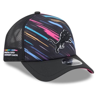 Men's New Era Black Detroit Lions 2026 NFL Crucial Catch 9FORTY Apex Adjustable Hat