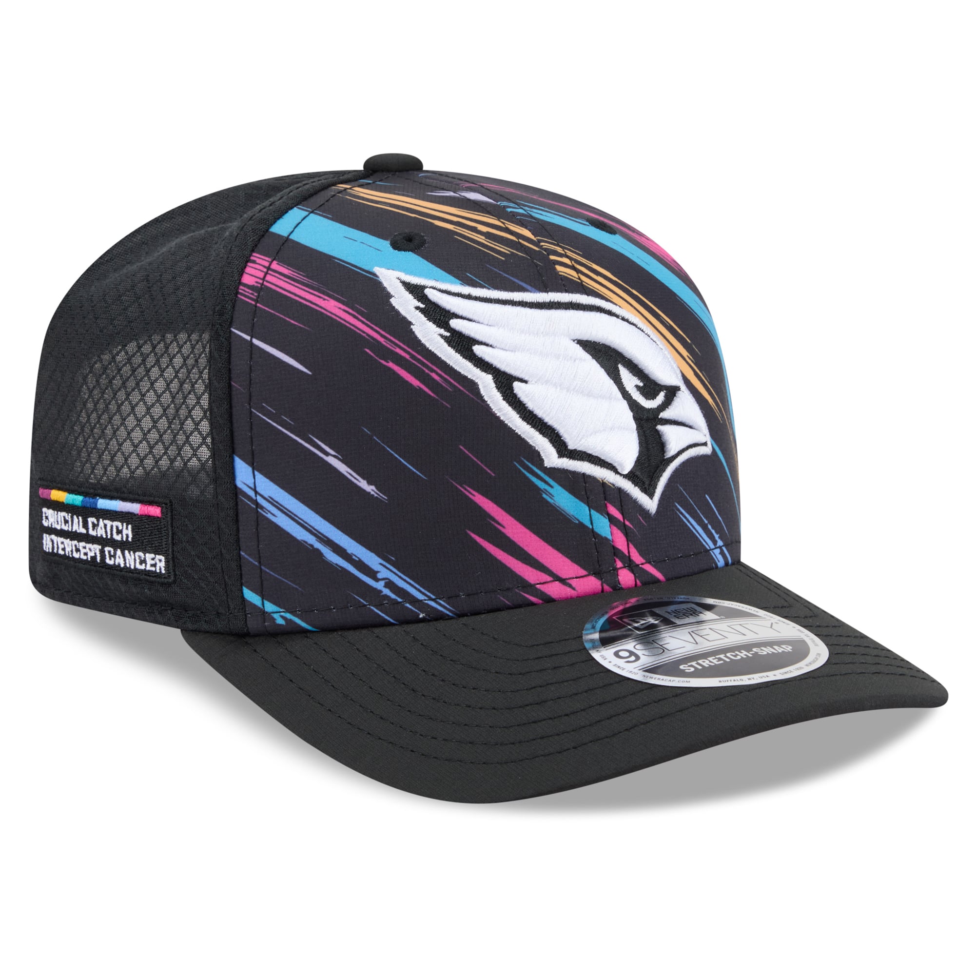 Men's New Era Black Arizona Cardinals 2026 NFL Crucial Catch 9SEVENTY Adjustable Trucker Hat