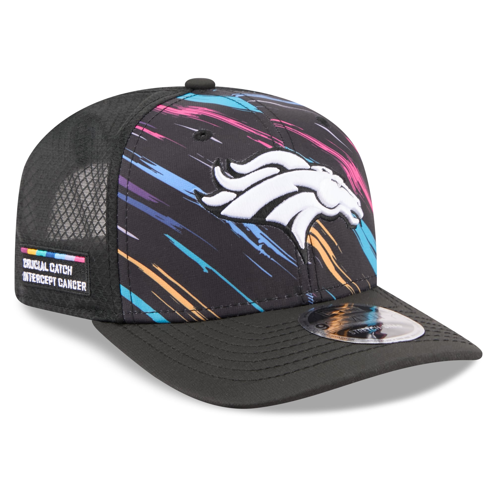 Men's New Era Black Denver Broncos 2026 NFL Crucial Catch 9SEVENTY Adjustable Trucker Hat