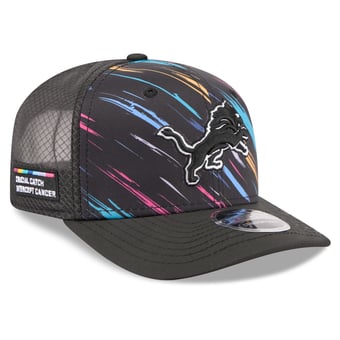 Men's New Era Black Detroit Lions 2026 NFL Crucial Catch 9SEVENTY Adjustable Trucker Hat
