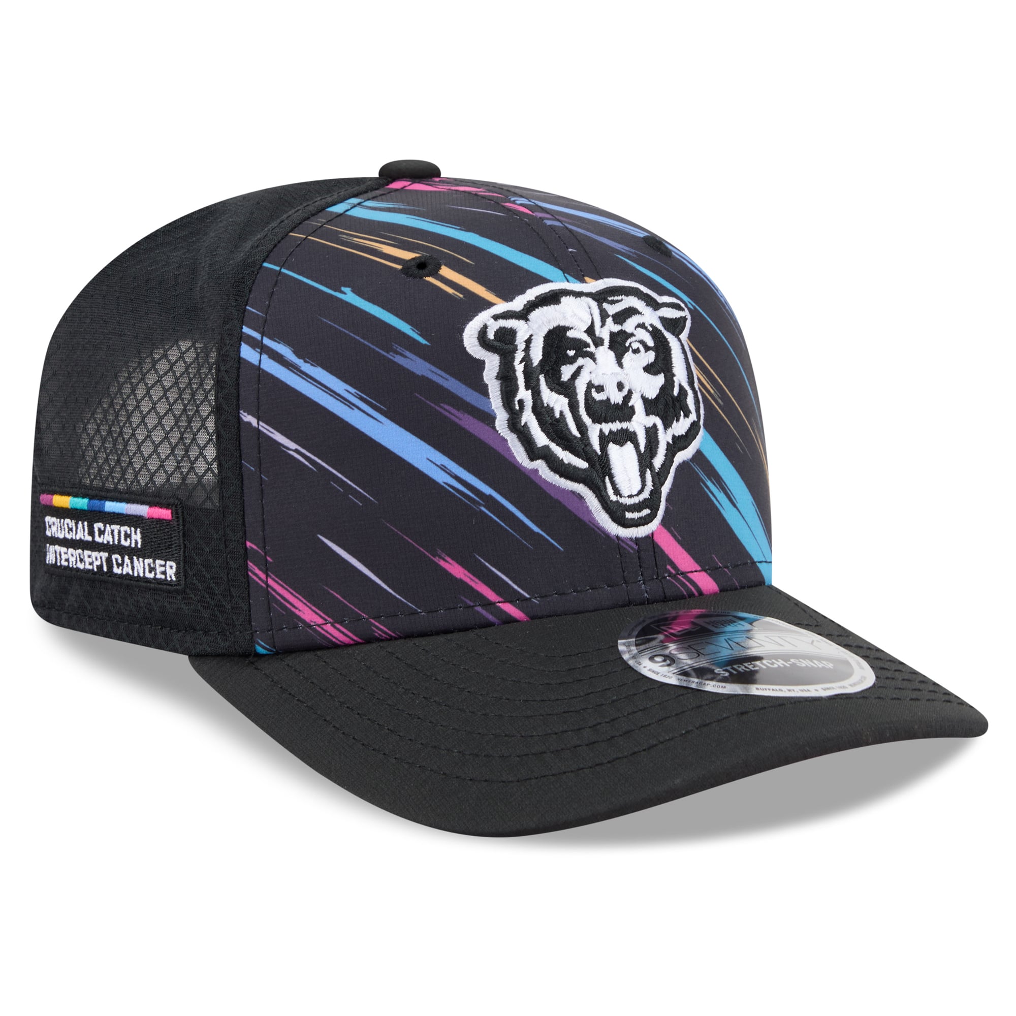 Men's New Era Black Chicago Bears 2026 NFL Crucial Catch 9SEVENTY Adjustable Trucker Hat