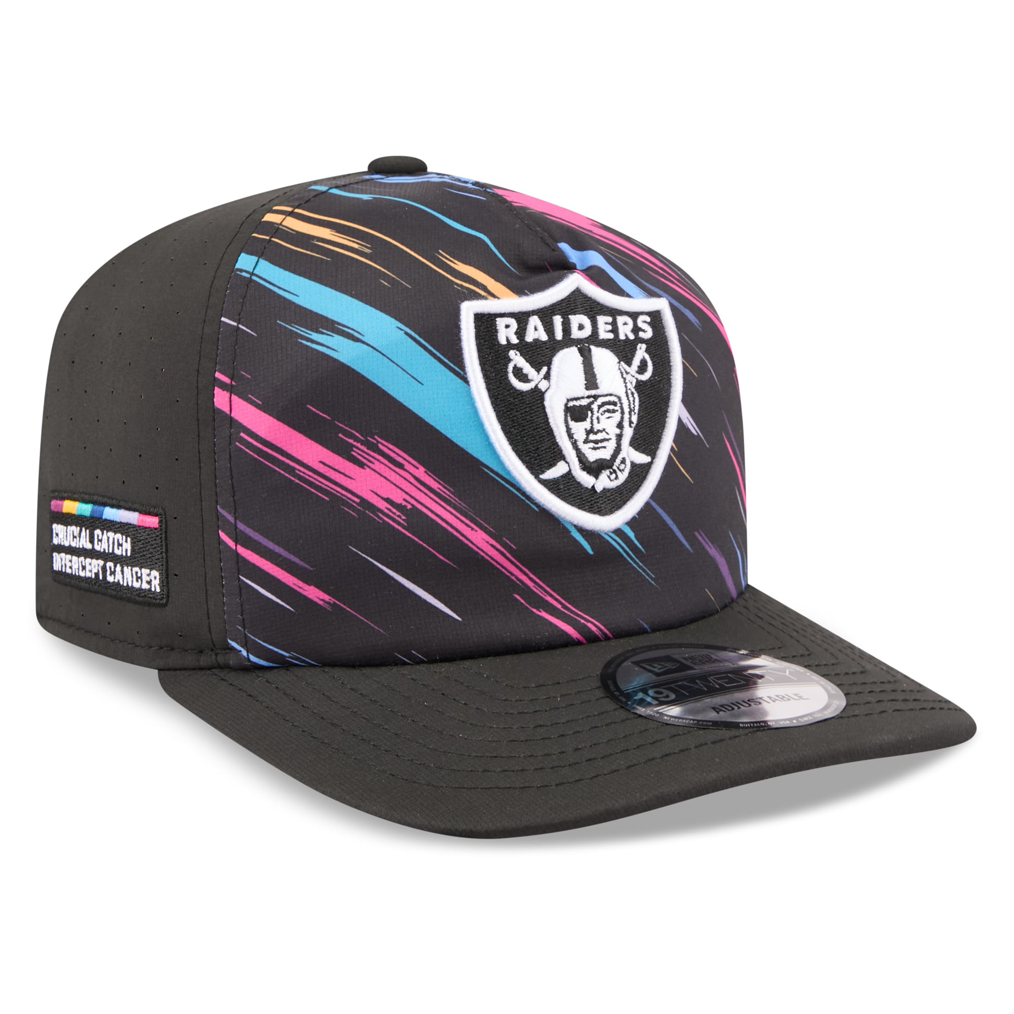 Men's New Era Black Las Vegas Raiders 2026 NFL Crucial Catch 19TWENTY Adjustable Hat