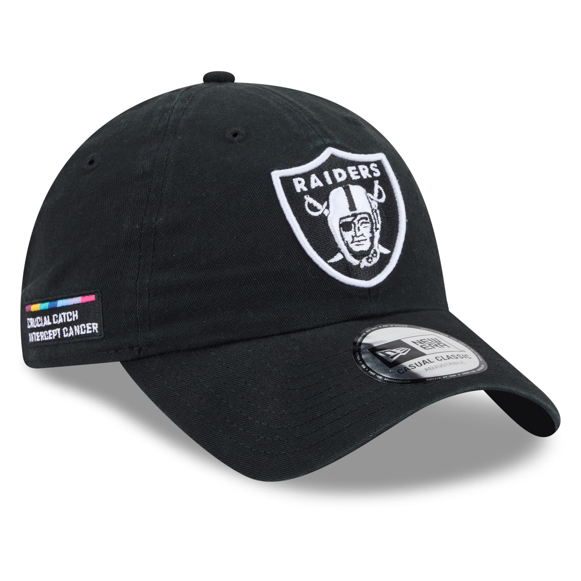 Men's New Era Black Las Vegas Raiders 2026 NFL Crucial Catch Casual Classic Adjustable Hat