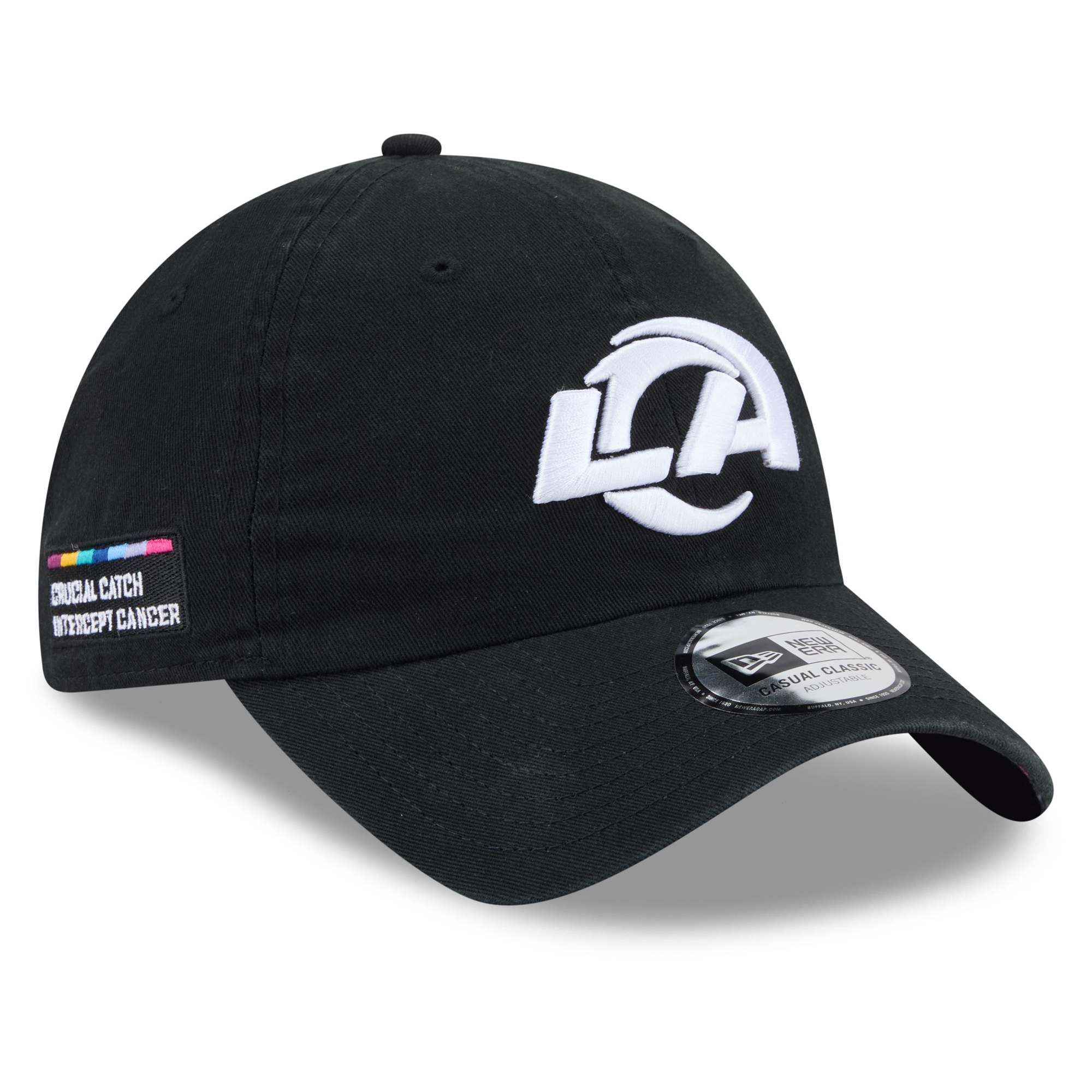 Men's New Era Black Los Angeles Rams 2026 NFL Crucial Catch Casual Classic Adjustable Hat