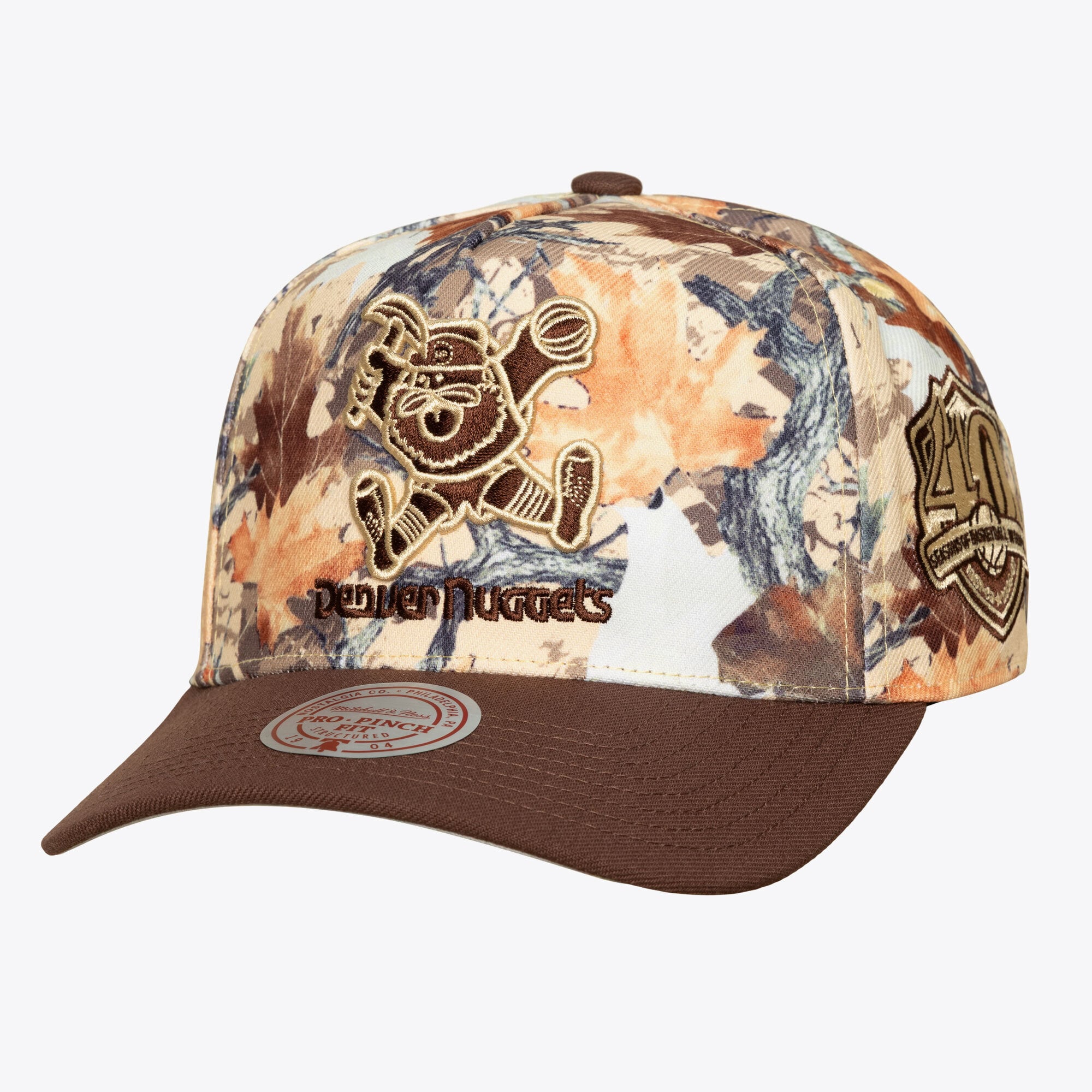 Unisex Mitchell & Ness Camo Denver Nuggets Leaf Camo Pro Adjustable Hat