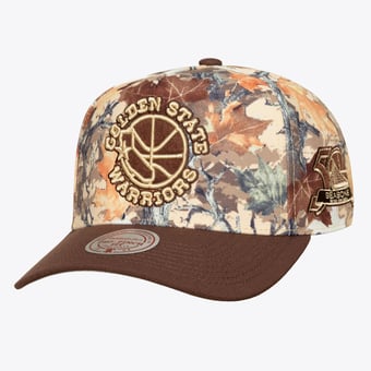Unisex Mitchell & Ness Camo Golden State Warriors Leaf Camo Pro Adjustable Hat