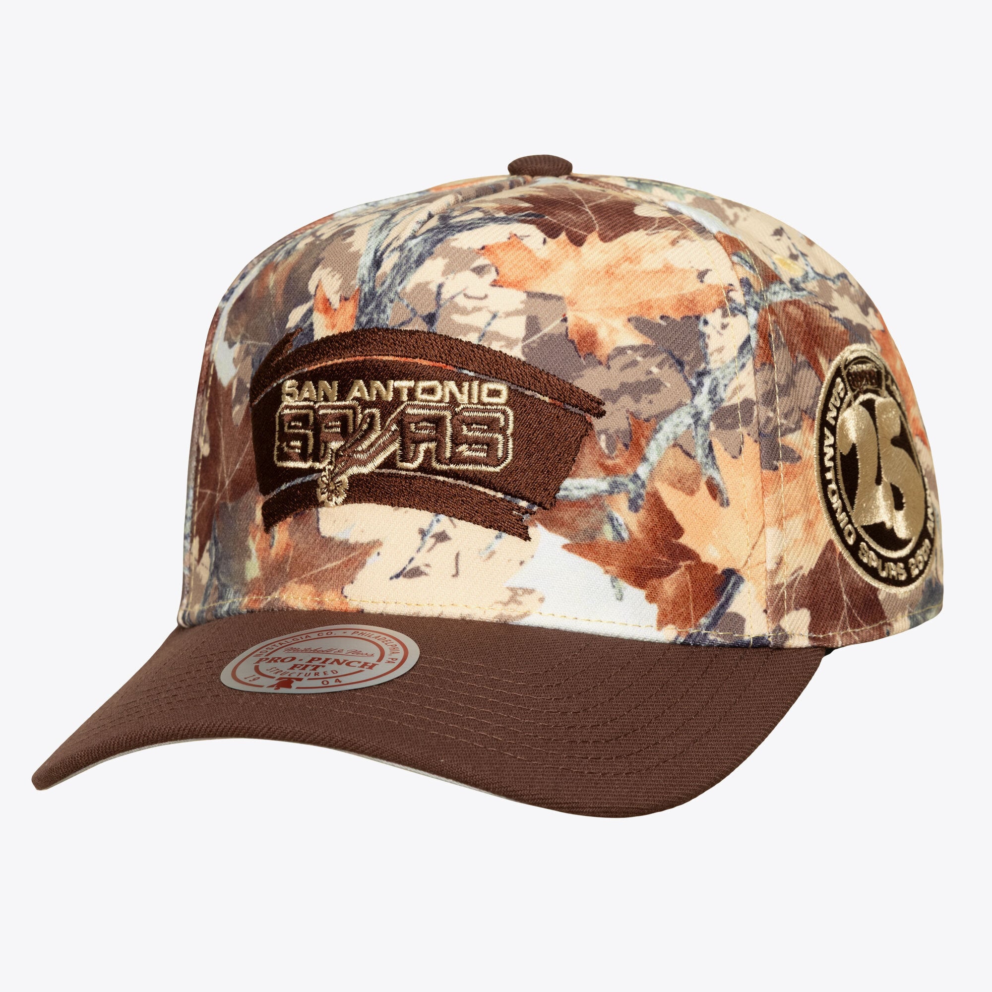 Unisex Mitchell & Ness Camo San Antonio Spurs Leaf Camo Pro Adjustable Hat