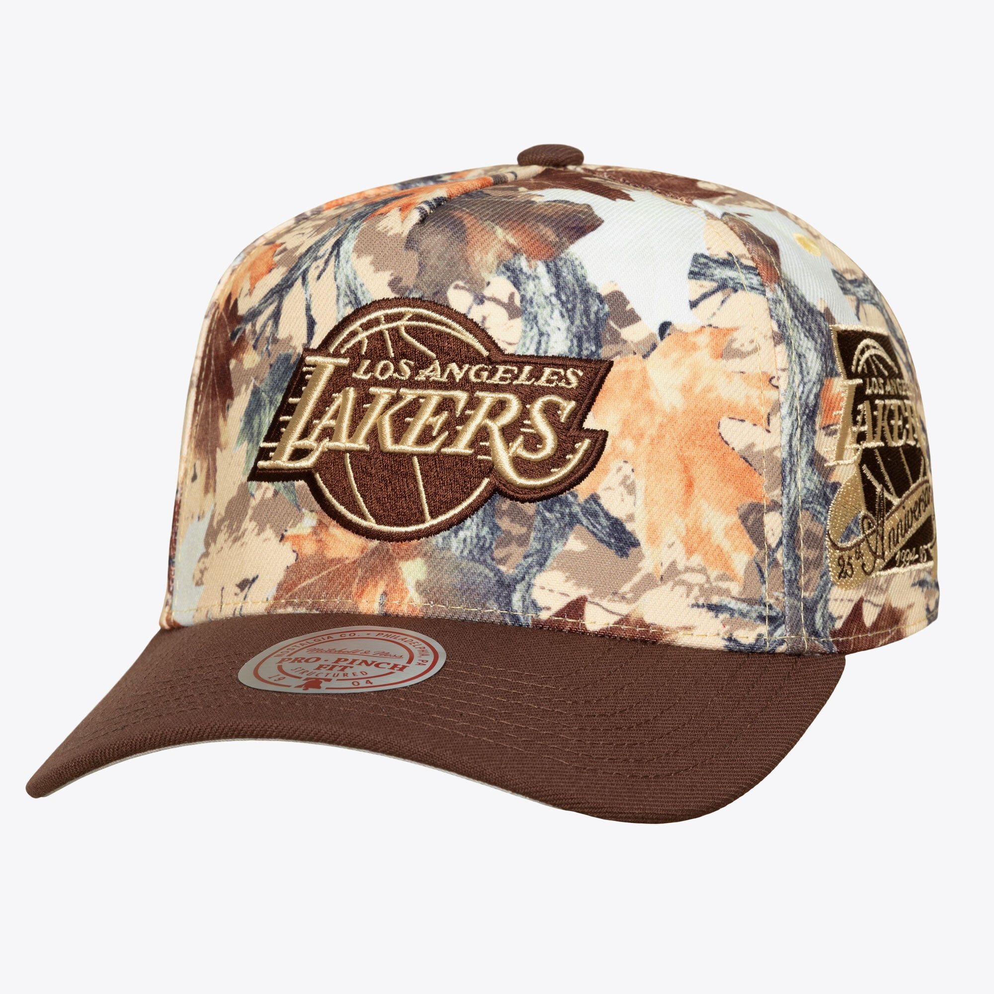 Unisex Mitchell & Ness Camo Los Angeles Lakers Leaf Camo Pro Adjustable Hat