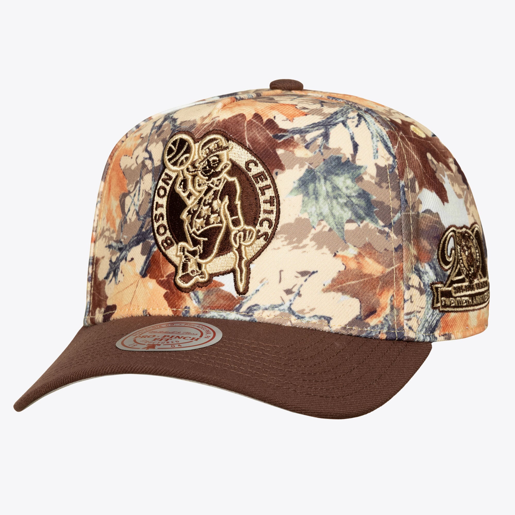 Unisex Mitchell & Ness Camo Boston Celtics Leaf Camo Pro Adjustable Hat