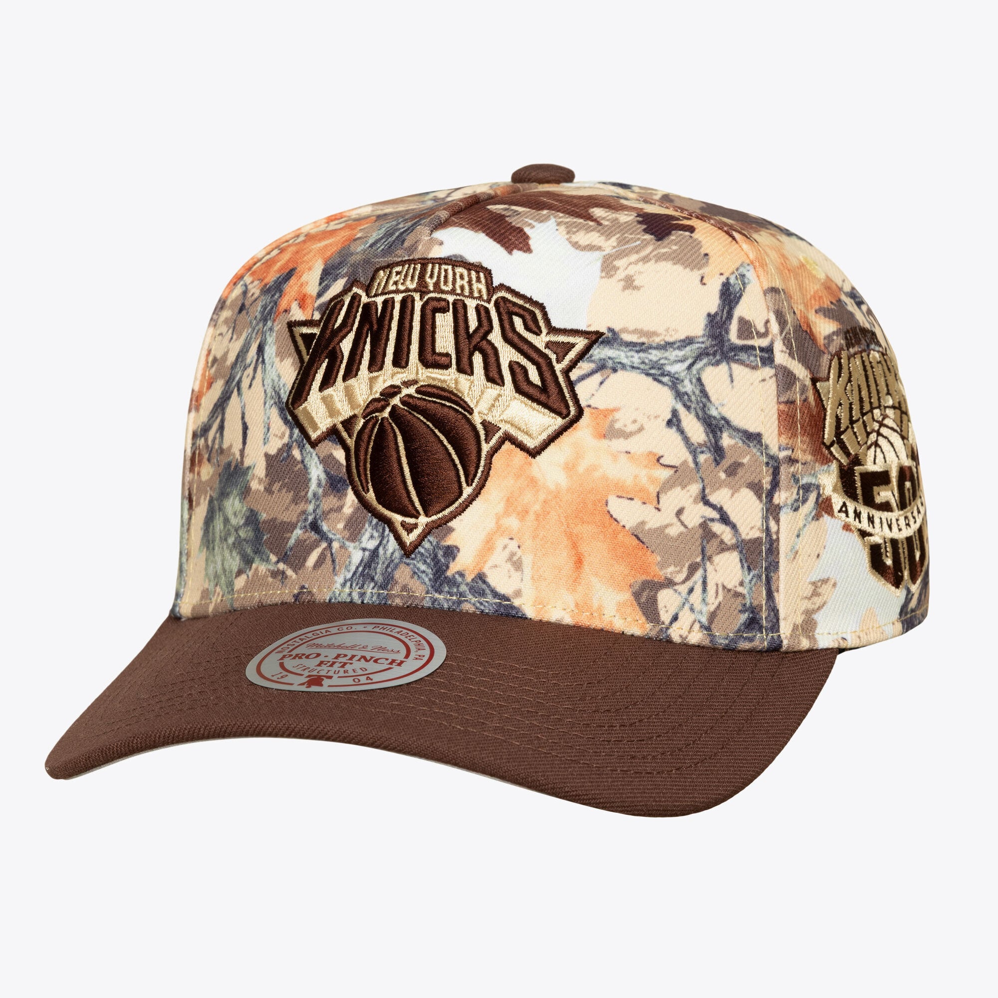 Unisex Mitchell & Ness Camo New York Knicks Leaf Camo Pro Adjustable Hat