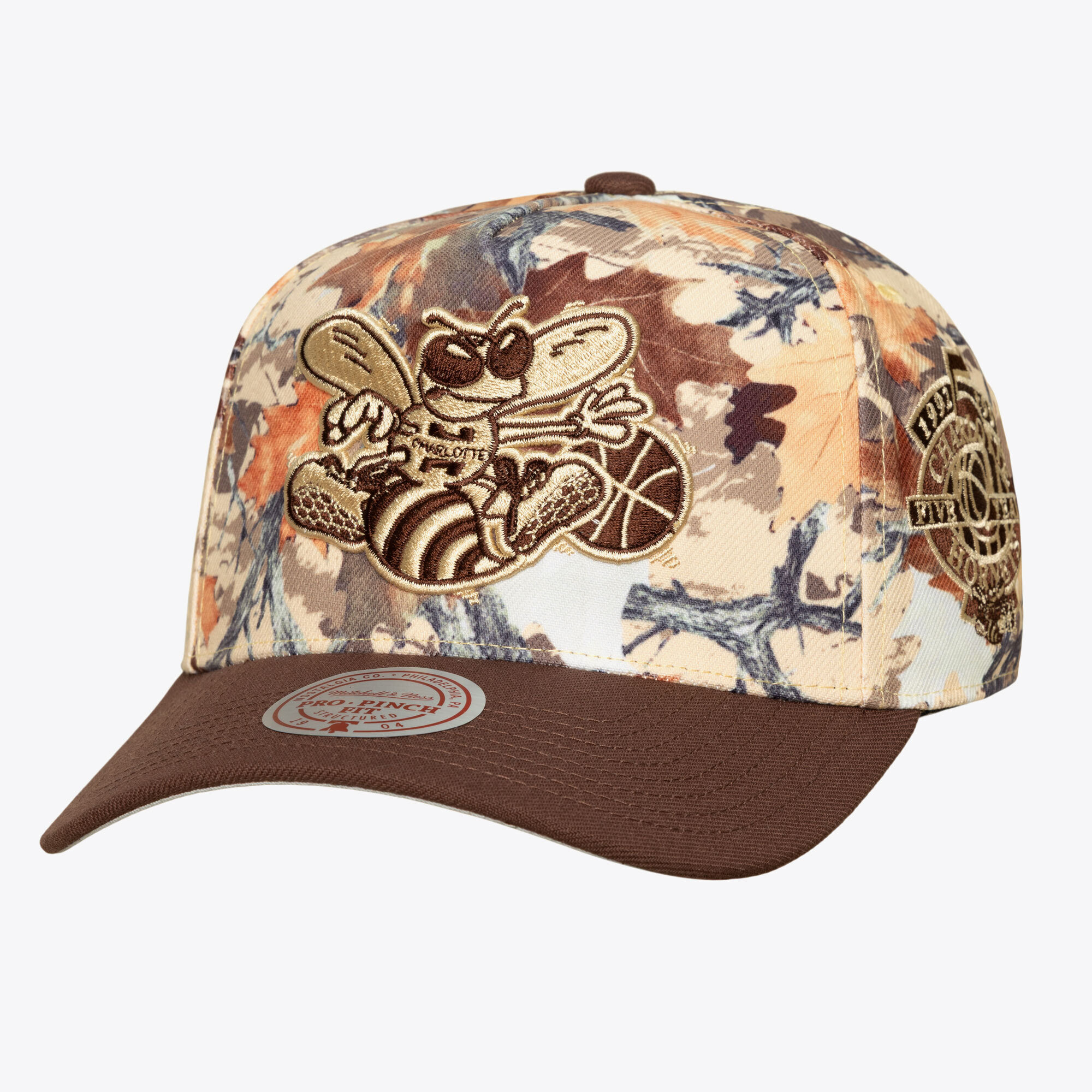 Unisex Mitchell & Ness Camo Charlotte Hornets Leaf Camo Pro Adjustable Hat