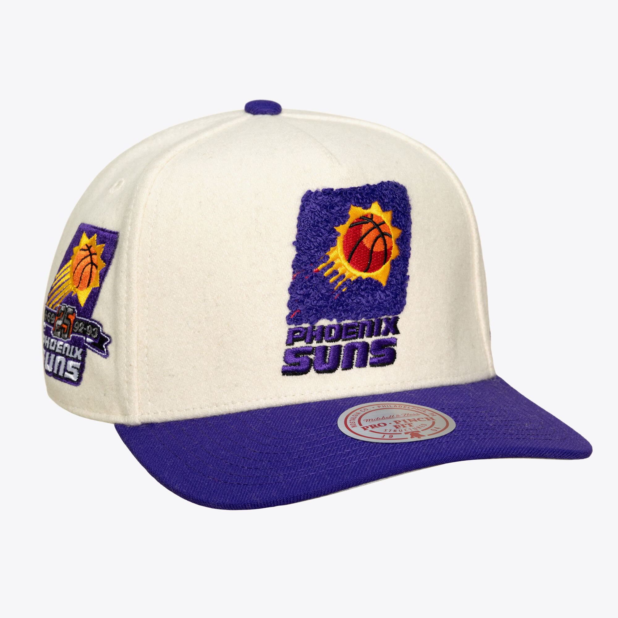 Unisex Mitchell & Ness Cream Phoenix Suns Cream Team Pro Adjustable Hat