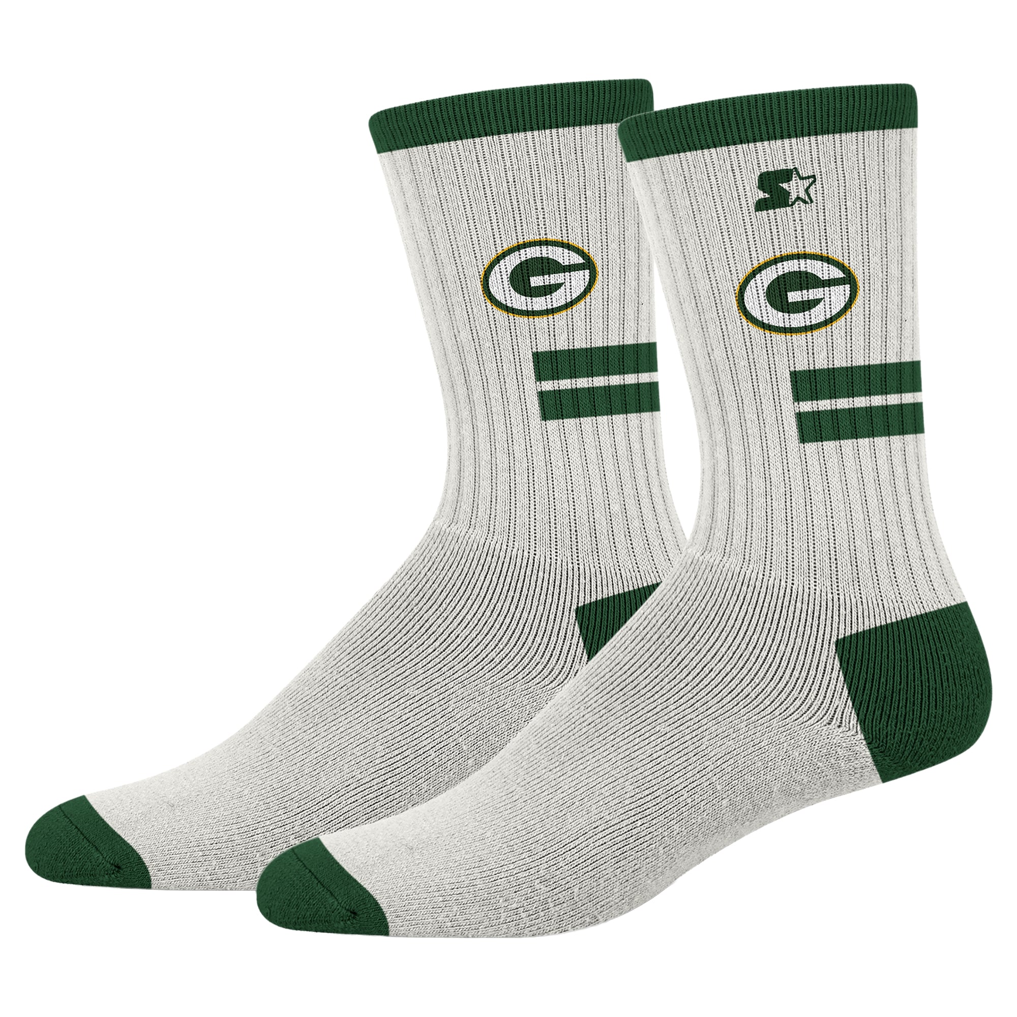 Unisex Starter  Cream Green Bay Packers Premiere Cushioned Crew Socks