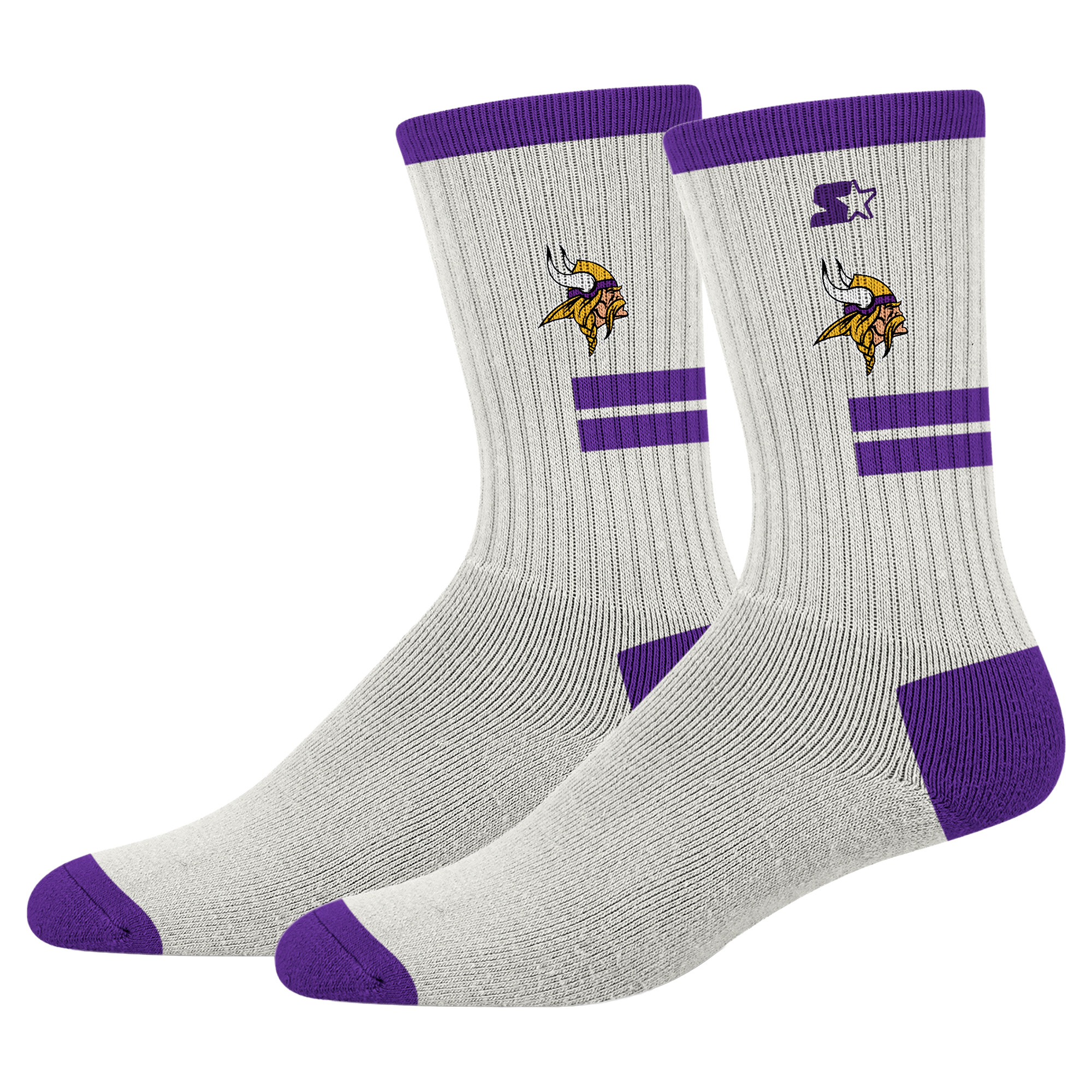 Unisex Starter  Cream Minnesota Vikings Premiere Cushioned Crew Socks