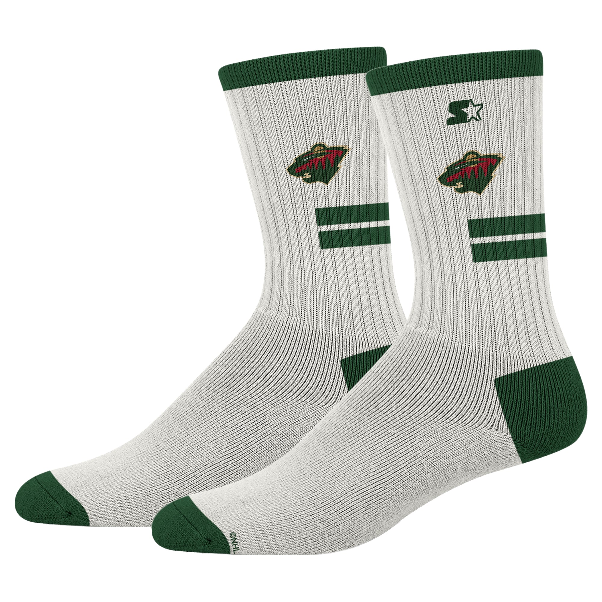Unisex Starter  Cream Minnesota Wild Premiere Cushioned Crew Socks