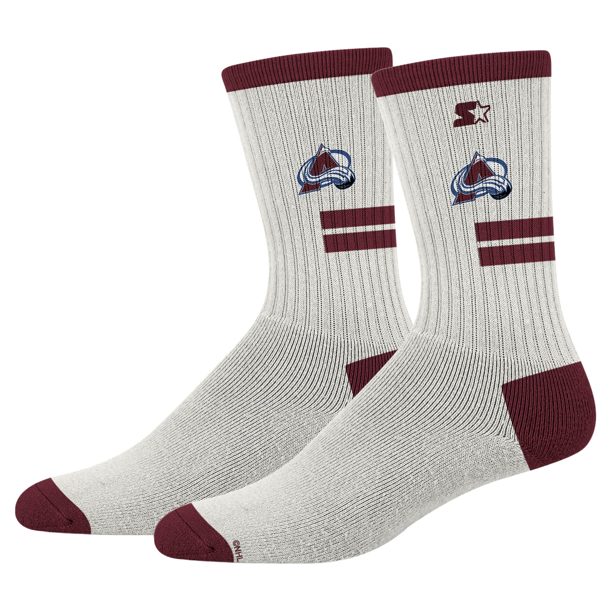 Unisex Starter Cream Colorado Avalanche Premiere Cushioned Crew Socks