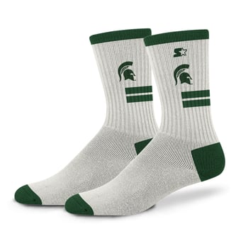 Unisex Starter  Cream Michigan State Spartans Premiere Cushioned Crew Socks