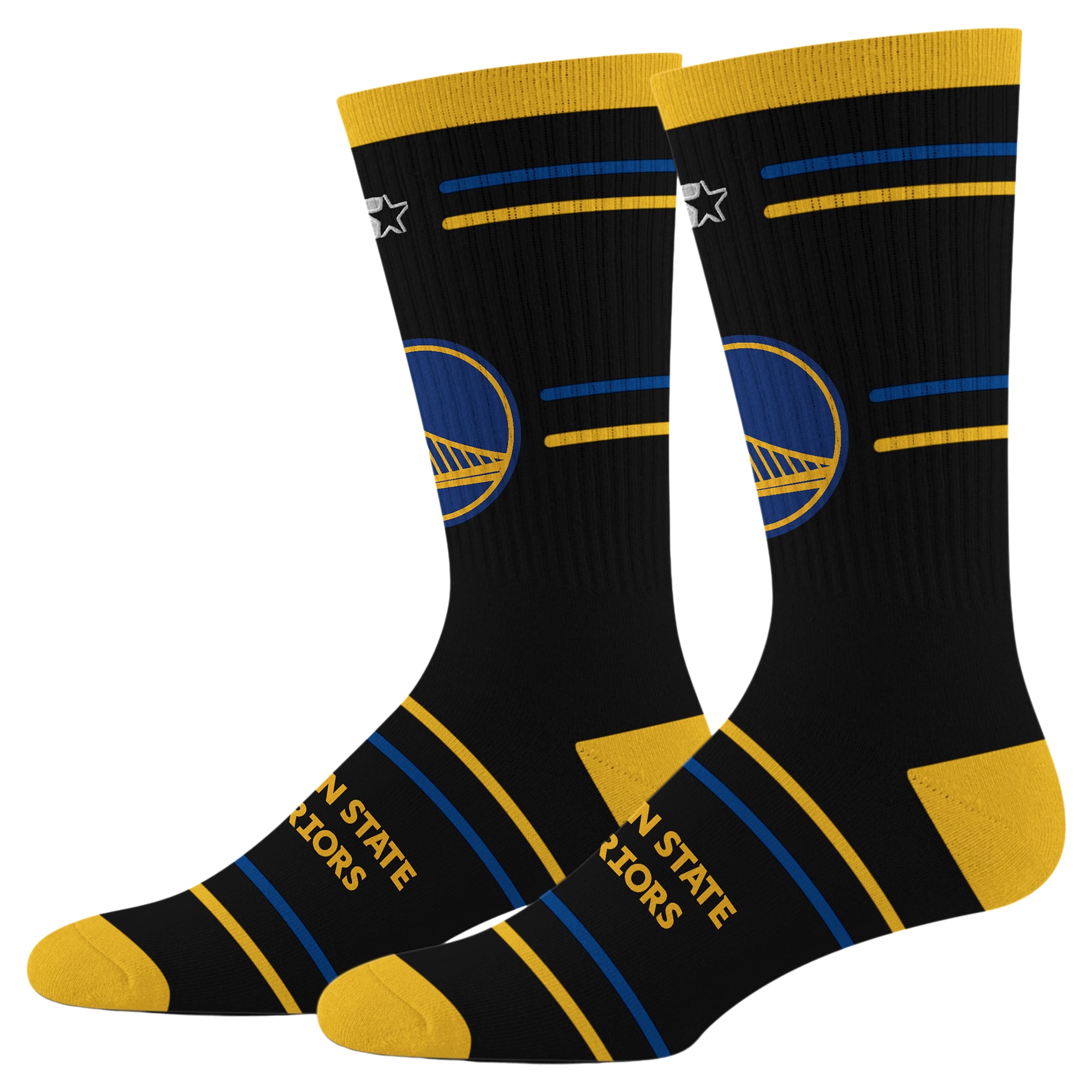 Starter Black Golden State Warriors Signify Cushioned Crew Socks