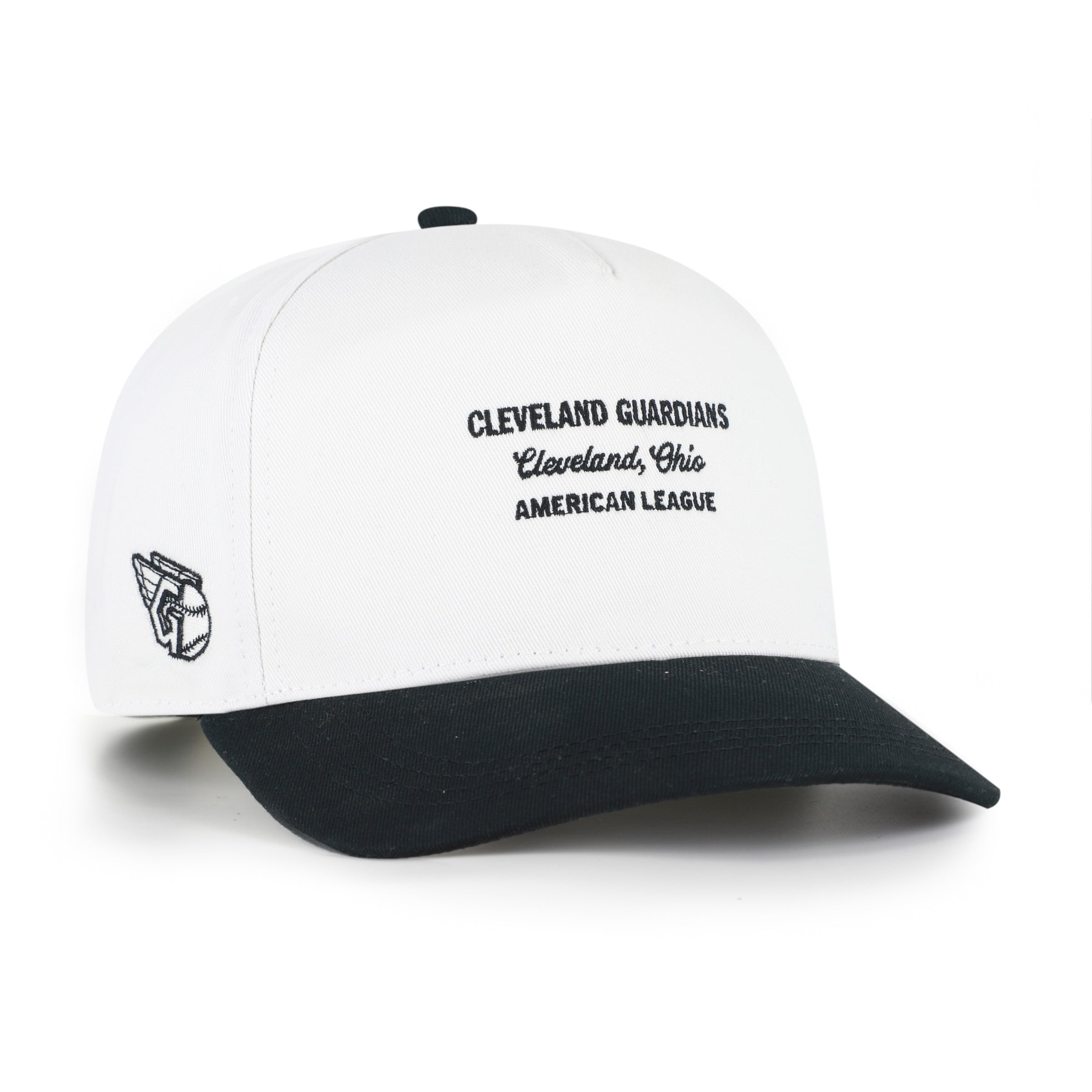 Men's '47 White/Black Cleveland Guardians Contemporary Two-Tone Hitch Adjustable Hat
