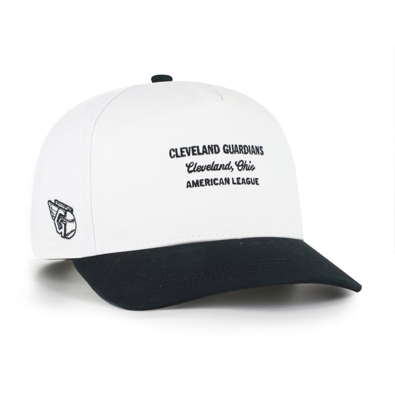 Men's '47 White/Black Cleveland Guardians Contemporary Two-Tone Hitch Adjustable Hat