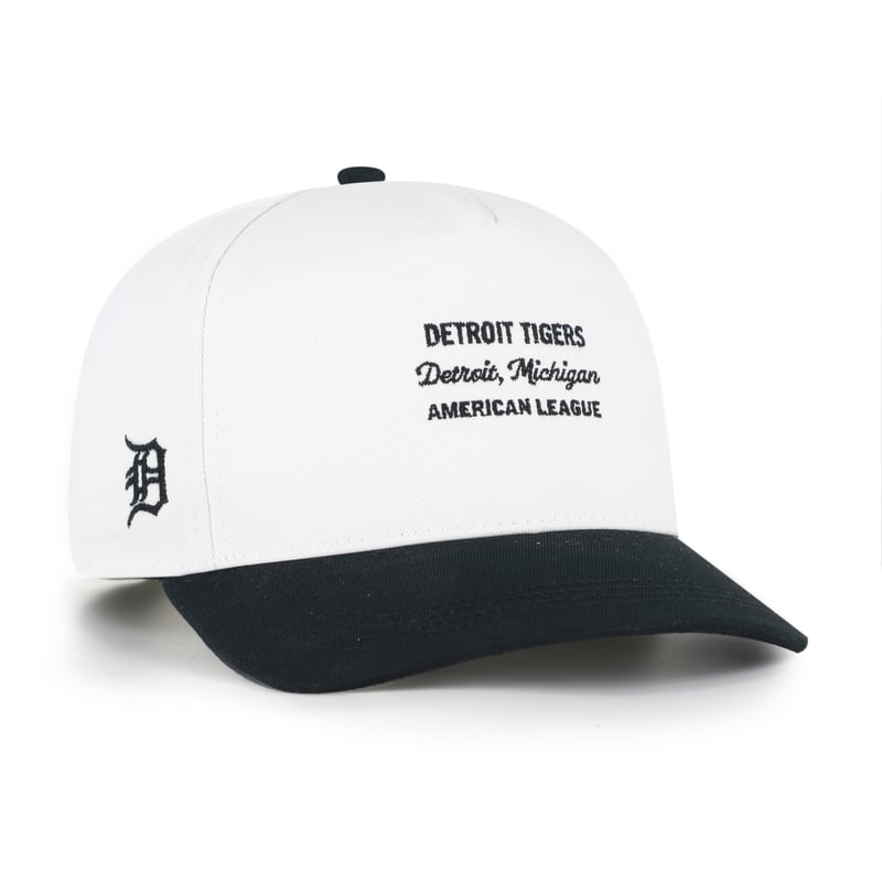 Men's '47 White/Black Detroit Tigers Contemporary Two-Tone Hitch Adjustable Hat